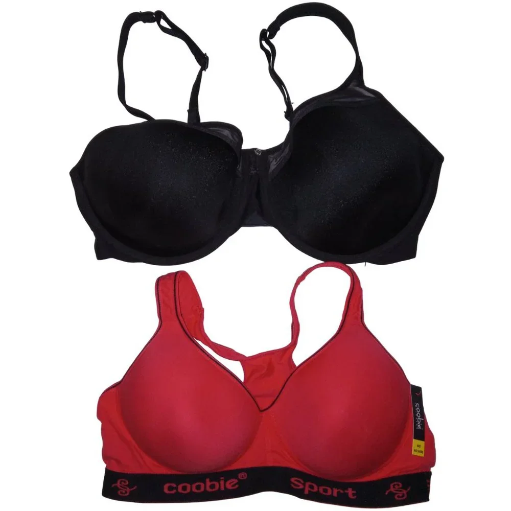 2 bra lot: Bali One Smooth Black & Coobie Sport Red/Black – 40D NWT NWOT